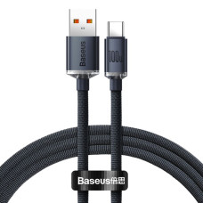 BASEUS kábel USB A na typ C PD 100W Crystal Shine CAJY000401 1,2 m čierny