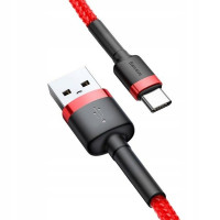 BASEUS kábel USB A na typ C QC3.0 3A Cafule CATKLF-B09 0,5 m červený