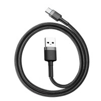 BASEUS kábel USB Cafule na typ C 3A CATKLF-AG 0,5M sivo-čierny