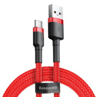 BASEUS kábel USB Cafule na typ C 3A CATKLF-B09 1m červený