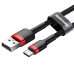 BASEUS kábel USB Cafule na typ C 3A CATKLF-B91 1m 1 meter červeno-čierny