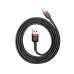 BASEUS kábel USB Cafule na typ C 3A CATKLF-B91 1m 1 meter červeno-čierny