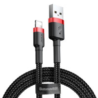 BASEUS kábel USB k Apple Lightning 8-pin 2,4A Cafule CALKLF-A19 0,5 m červeno-čierny