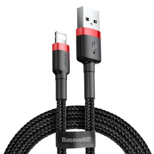 BASEUS kábel USB k Apple Lightning 8-pin 2,4A Cafule CALKLF-A19 0,5 m červeno-čierny
