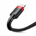 BASEUS kábel USB k Apple Lightning 8-pin 2,4A Cafule CALKLF-A19 0,5 m červeno-čierny