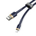 BASEUS kábel USB pre iPhone Lightning 8-pin 1,5A CALKLF-CV3 2m zlatomodrý