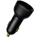 BASEUS nabíjačka do auta USB A + typ C s digitálnym displejom + kábel typ C na typ C PD3.0 QC4.0 5A 100W TZCCZX-01 čierna