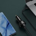 BASEUS nabíjačka do auta USB A + typ C s digitálnym displejom + kábel typ C na typ C PD3.0 QC4.0 5A 100W TZCCZX-01 čierna