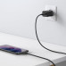 BASEUS nabíjačka Typ C + kábel Typ C na Typ C PD QC3.0 3A 25W TZCCSUP-L01 čierna