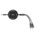 BASEUS zasúvací kábel 3v1 USB A na Micro USB / Lightning / Typ C 3,5A CAMLT-JH01 1,2 m čierny