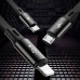 BASEUS zasúvací kábel 3v1 USB A na Micro USB / Lightning / Typ C 3,5A CAMLT-JH01 1,2 m čierny