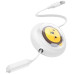BASEUS zasúvací kábel 3v1 USB A na Micro USB / Lightning / Typ C CB000063 1,1 m biely