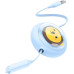BASEUS zasúvací kábel 3v1 USB A na Micro USB / Lightning / Typ C CB000063 1,1 m modrý