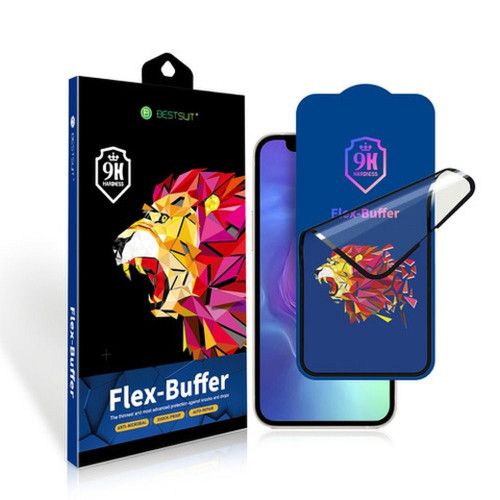 Bestsuit Flex-Buffer Hybridné sklo 5D s antibakteriálnou vrstvou Biomaster pre Apple iPhone 13 Pro Max/14 Plus čierne