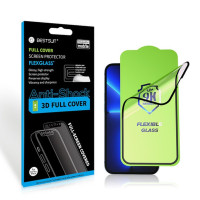 Bestsuit Flexibilné hybridné sklo 5D pre Apple iPhone 15 Pro čierne