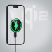 Bezdrôtová nabíjačka FORCELL F-ENERGY Smart Charge Qi2 15 W so 150 cm odpojiteľným káblom kompatibilným s MagSafe strieborná