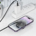Bezdrôtová nabíjačka HOCO so zasúvacím káblom typu C kompatibilná s MagSafe a hodinkami APPLE Watch 15W CQ18 kovovo sivá