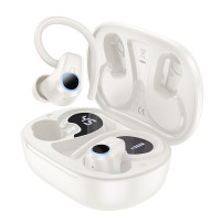 Bezdrôtové bluetooth slúchadlá HOCO TWS EQ8 mliečne biele