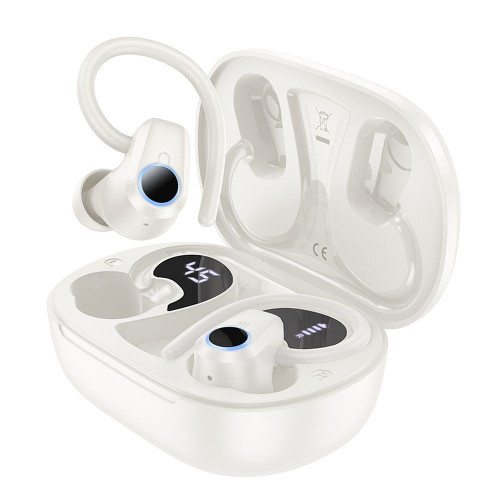 Bezdrôtové bluetooth slúchadlá HOCO TWS EQ8 mliečne biele