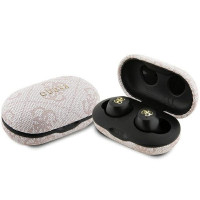 Bezdrôtové slúchadlá GUESS bluetooth + dokovacia stanica TWS ENC GUTWSP4EGP (4G Metal) ružová