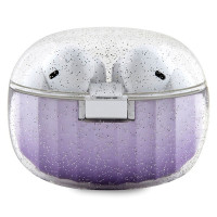 Bezdrôtové slúchadlá GUESS bluetooth TWS + dokovacia stanica GUTWSHDGKEEU (Glitter gradient) fialová