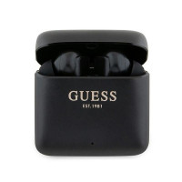 Bezdrôtové slúchadlá GUESS bluetooth TWS + dokovacia stanica GUTWSSU20ALEGK (s potlačou loga) čierne