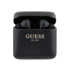 Bezdrôtové slúchadlá GUESS bluetooth TWS + dokovacia stanica GUTWSSU20ALEGK (s potlačou loga) čierne