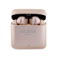 Bezdrôtové slúchadlá GUESS bluetooth TWS + dokovacia stanica GUTWSSU20ALEGP (s potlačou loga) rose gold