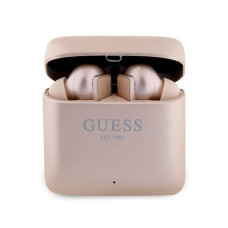 Bezdrôtové slúchadlá GUESS bluetooth TWS + dokovacia stanica GUTWSSU20ALEGP (s potlačou loga) rose gold