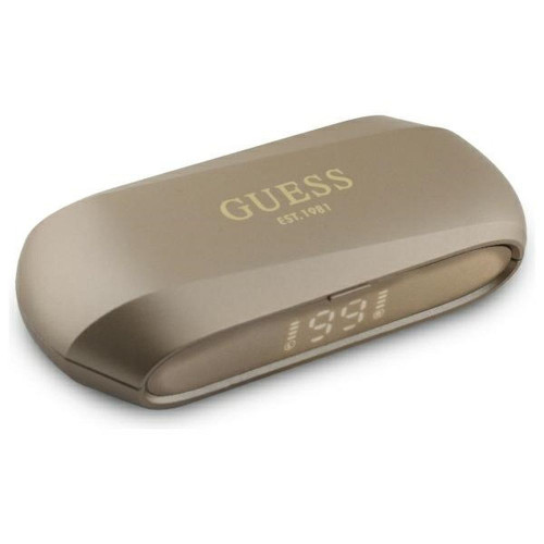 Bezdrôtové slúchadlá GUESS bluetooth TWS GUTWSC2MCDSD (Podlhovasté kovové klasické logo s potlačou) zlaté