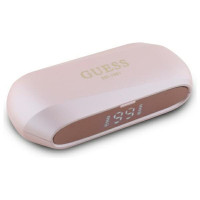 Bezdrôtové slúchadlá GUESS bluetooth TWS GUTWSC2MCDSP (podlhovasté kovové klasické logo s potlačou) ružové