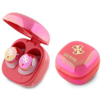 Bezdrôtové slúchadlá GUESS bluetooth TWS GUTWSJ144ESF (Mini Iridescent 4G Printed Logo) fuschia