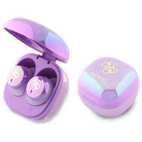 Bezdrôtové slúchadlá GUESS bluetooth TWS GUTWSJ144ESU (Mini Iridescent 4G Printed Logo) fialové