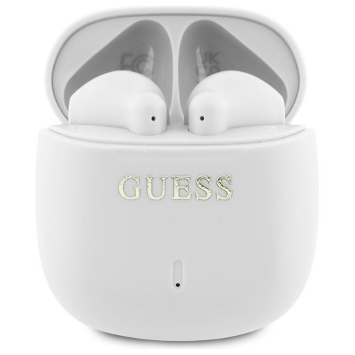 Bezdrôtové slúchadlá GUESS bluetooth TWS GUTWSJ14ESGH (s potlačou klasického loga) biele