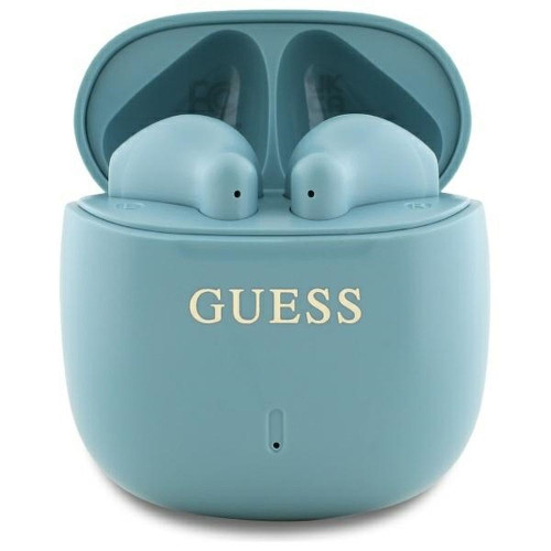 Bezdrôtové slúchadlá GUESS bluetooth TWS GUTWSJ14ESGQ (Printed Classic Logo) tyrkysové