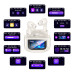 Bezdrôtové slúchadlá HOCO bluetooth s dotykovým displejom TWS ANC + ENC EQ21 cloudy white