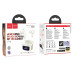 Bezdrôtové slúchadlá HOCO bluetooth s dotykovým displejom TWS ANC + ENC EQ21 cloudy white