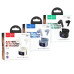 Bezdrôtové slúchadlá HOCO bluetooth s dotykovým displejom TWS ANC + ENC EQ21 cloudy white