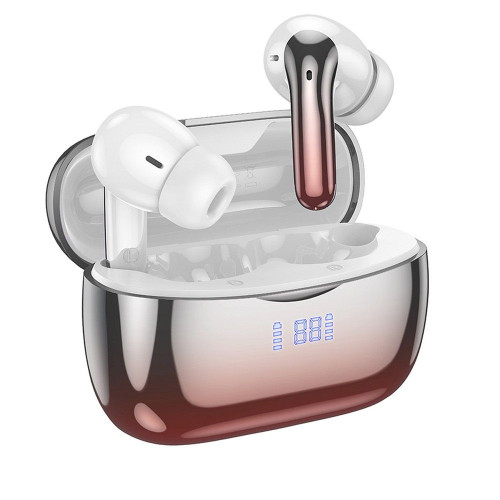 Bezdrôtové slúchadlá HOCO bluetooth TWS ANC + ENC EQ16 červená glazúra