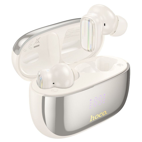 Bezdrôtové slúchadlá HOCO bluetooth TWS ANC + ENC EQ20 mliečne biele