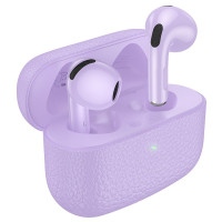 Bezdrôtové slúchadlá HOCO bluetooth TWS EQ15 fialové