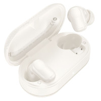Bezdrôtové slúchadlá HOCO bluetooth TWS EQ19 mliečne biele