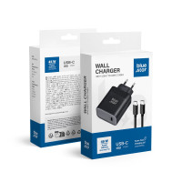 BLUE STAR cestovná nabíjačka typu C + kábel Typ C na typ C PD QC4.0 3A 45W TFB-TC-45WPD čierna
