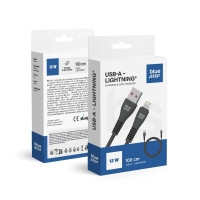 BLUE STAR kábel USB A na Lightning 2A 12W DC99I 1 m čierny