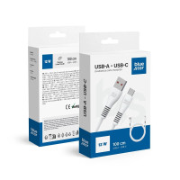BLUE STAR kábel USB A na typ C 2A 12W DC99C 1 m biely
