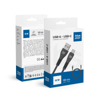 BLUE STAR kábel USB A na typ C 2A 12W DC99C 1 m čierny