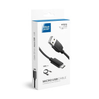 BLUE STAR LITE kábel 3A USB A na Micro USB 1,2 m čierny