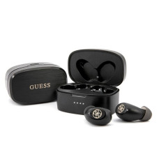 Bluetooth slúchadlá do uší Stereo TWS GUESS V5.0 4H MUSIC TIME s dokovacou stanicou čierne ( GUTWSJL4GBK )