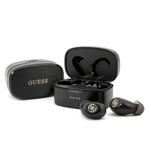 Bluetooth slúchadlá do uší Stereo TWS GUESS V5.0 4H MUSIC TIME s dokovacou stanicou čierne ( GUTWSJL4GBK )