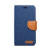 CANVAS Puzdro typu kniha pre IPHONE 16 navy blue